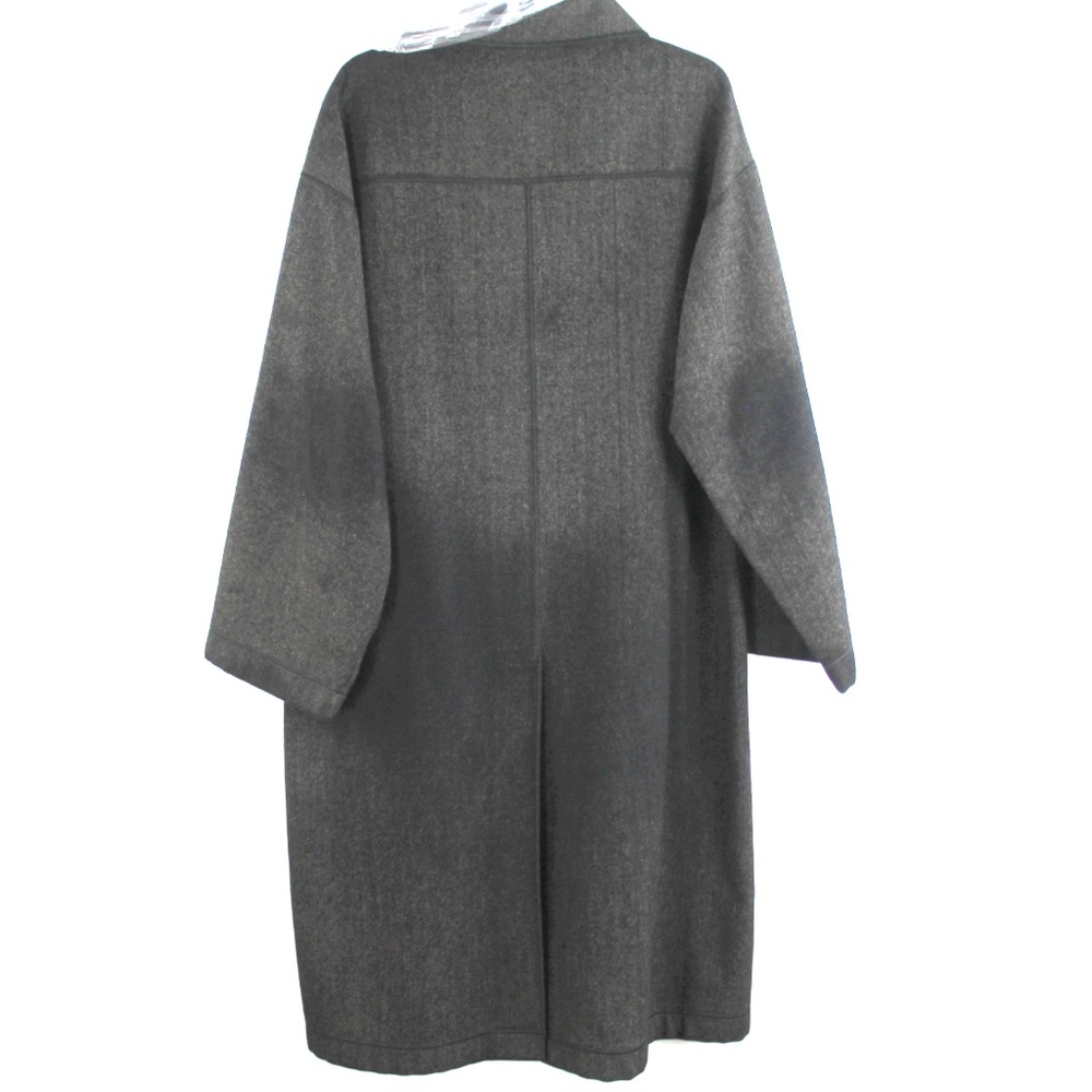 Fendi Vintage Double Faced Black Tan Wool Blend Top Coat Belted Long Trench 42 - Picture 11 of 12